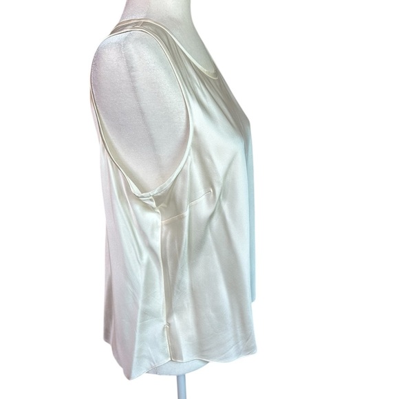 Veronica Beard Sabrina Ivory Silk Sleeveless Tank Top Size 12 - Picture 3 of 7